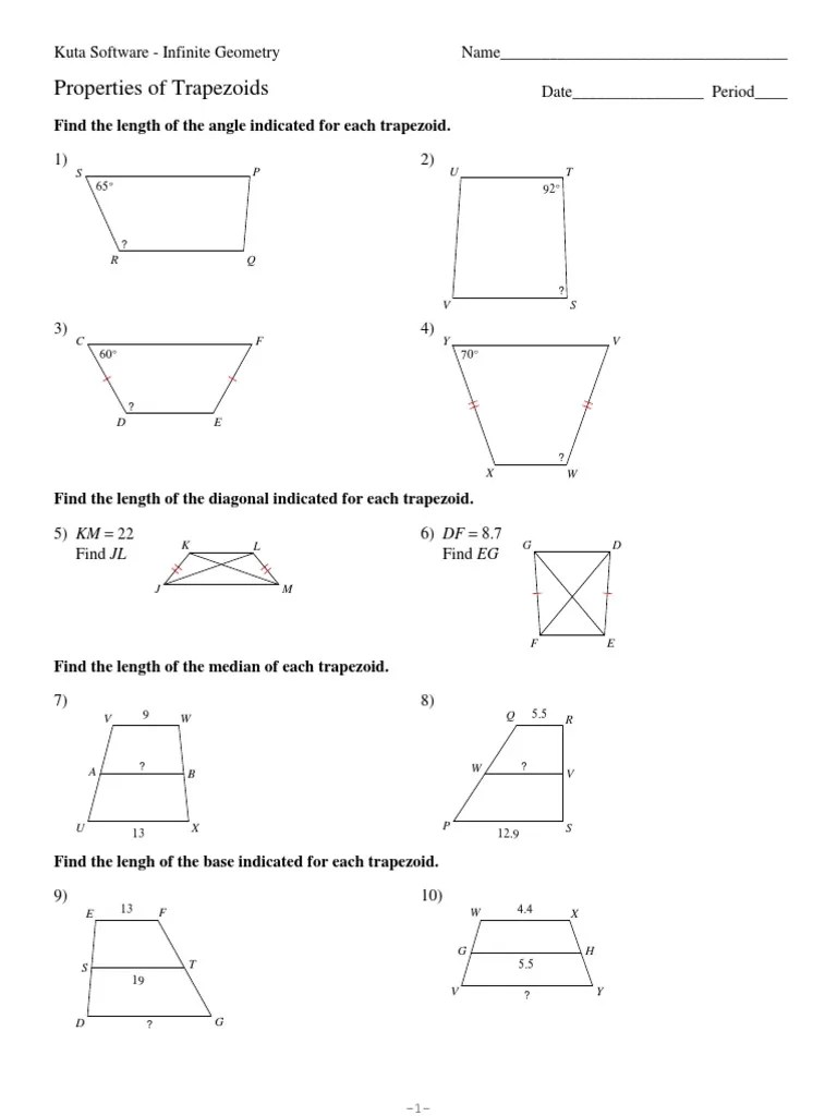 6-Properties of Trapezoids.pdf | Elementary Geometry | Geometry