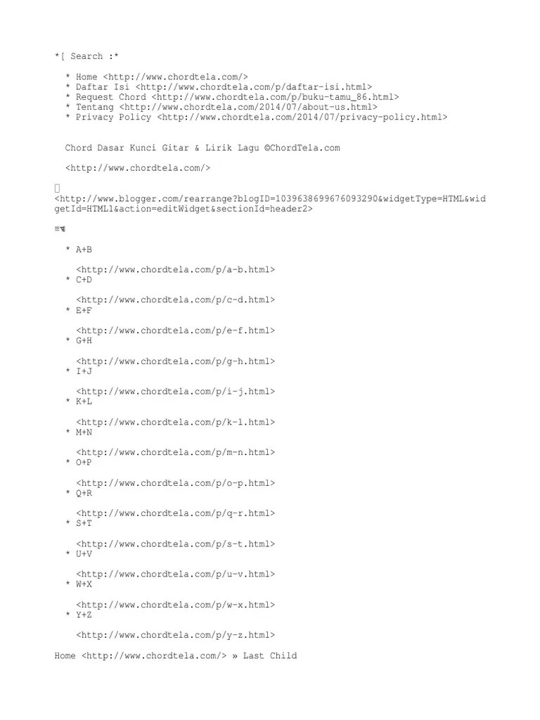 Kunci Gitar Virgoun - Surat Cinta Untuk Starla Chord Dasar Kunci Gitar &amp;  Lirik Lagu ©ChordTela | PDF