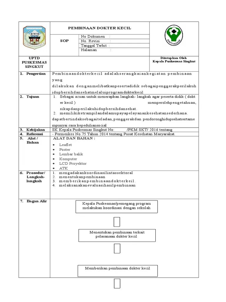 Sop Pembinaan Dokter Kecil