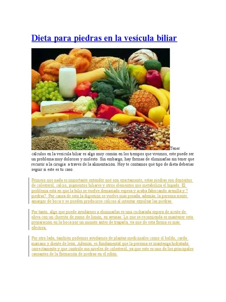 Dieta para piedras en la vesícula biliar y mas.docx Vesícula biliar