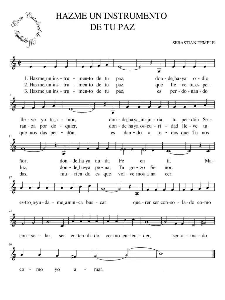 Hazme Un Instrumento de Tu Paz