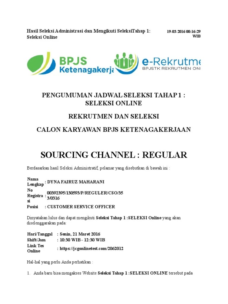 Contoh Soal Confirmatory Test Bpjs Ketenagakerjaan Berbagi Contoh Soal