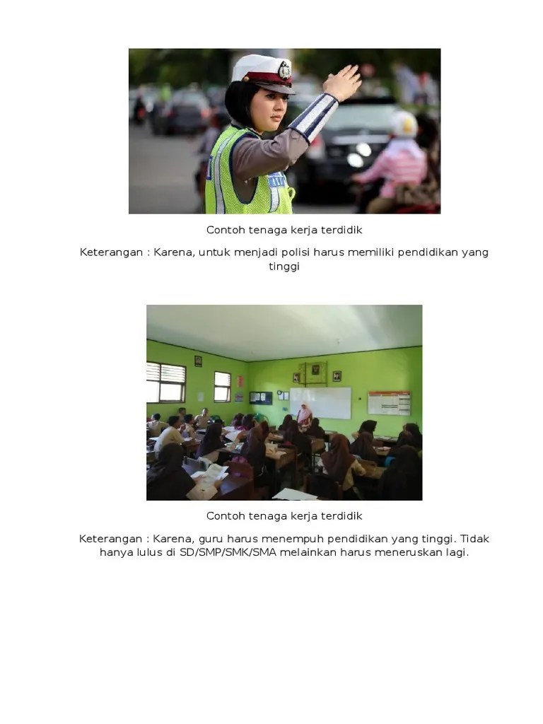 Contoh Tenaga Kerja Yang Tidak Terlatih Dan Tidak Terdidik Adalah