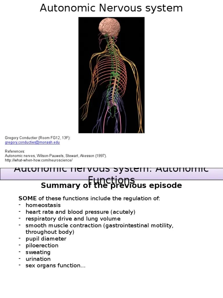 GC ANS part II 2016 phy2011 Autonomic Nervous System