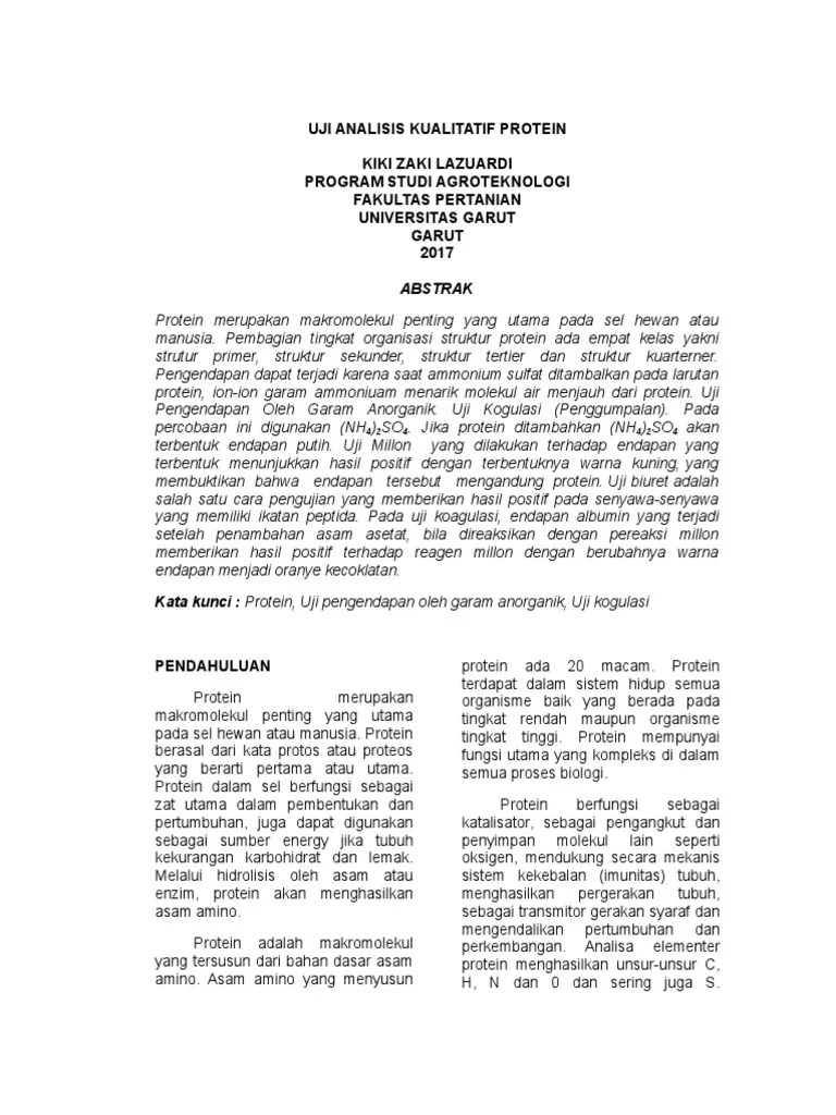 Jurnal Uji Analisis Protein
