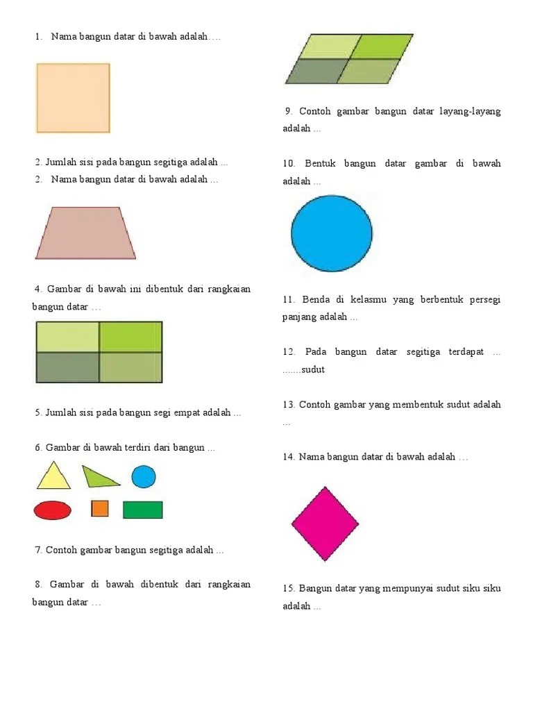 Bangun Datar SD Kelas 2 | PDF