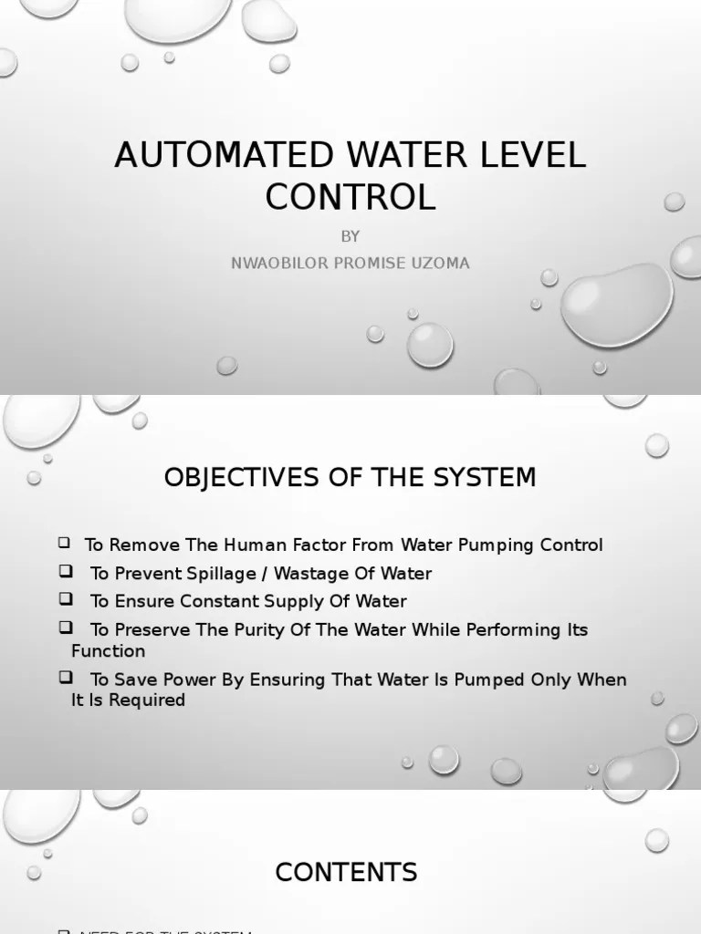 Presentation For Water Level Controller | PDF | Light Emitting Diode
