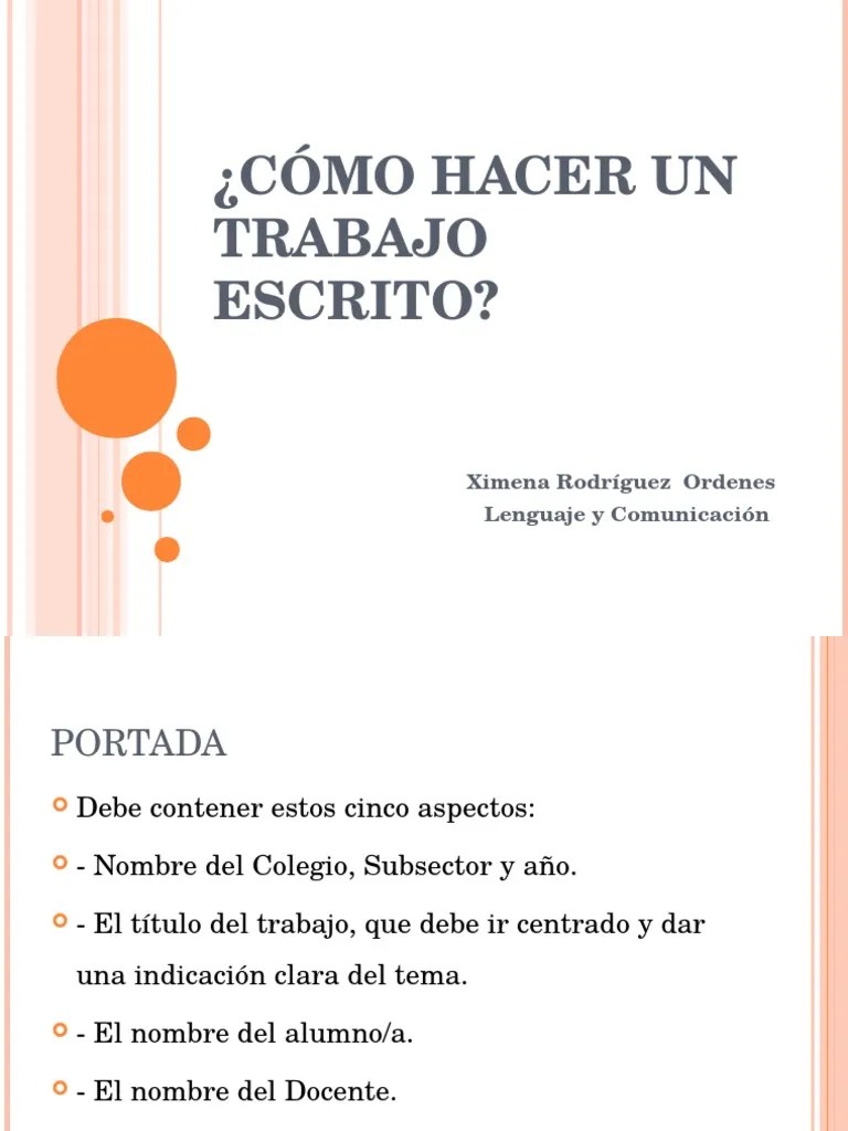 Cómo Hacer Un Trabajo Escrito Bibliografía Maestros
