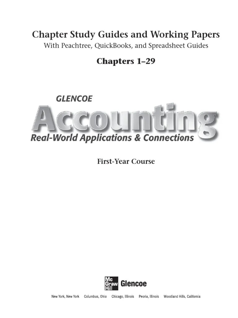 working papers 111 All Rights Reserved Accounting