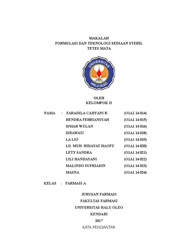 Makalah Steril Tetes Mata PDF