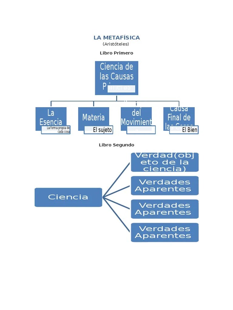 LA METAFÍSICA Mapas Conceptuales