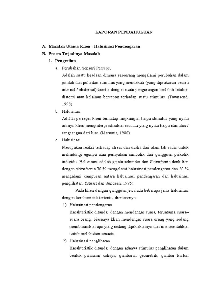 LP + SP HALUSINASI PENDENGARAN