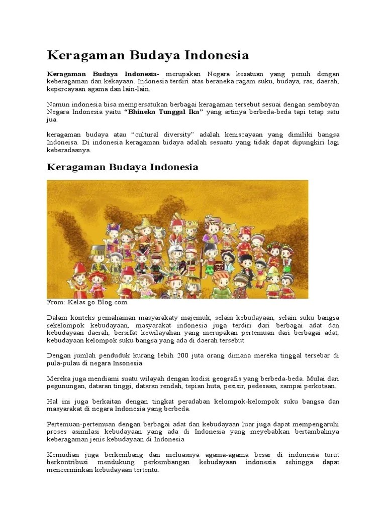 19 Keragaman Budaya Indonesia Beserta Gambar | PDF