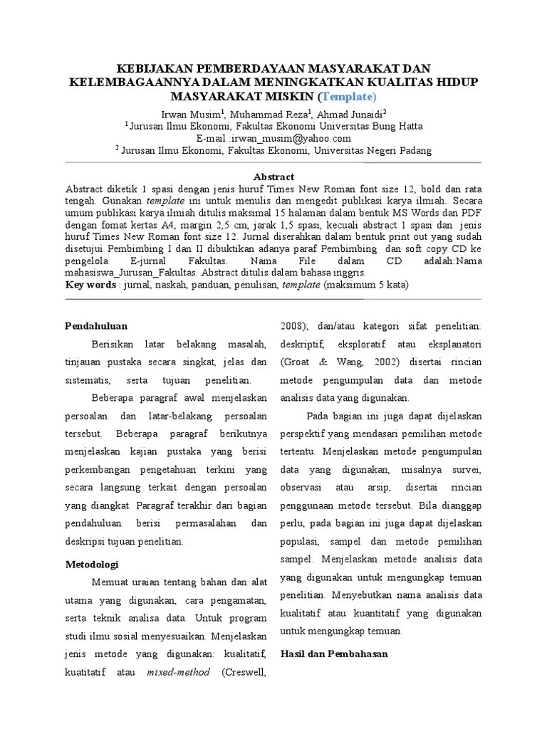 Template Karya Ilmiah