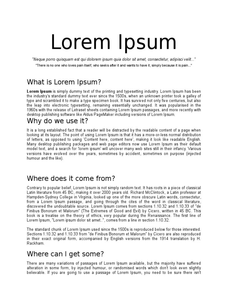 Lorem Text