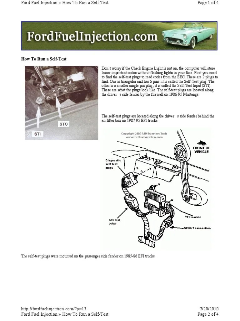 Ford OBD1 Codes and Procedure | PDF | Fuel Injection | Throttle