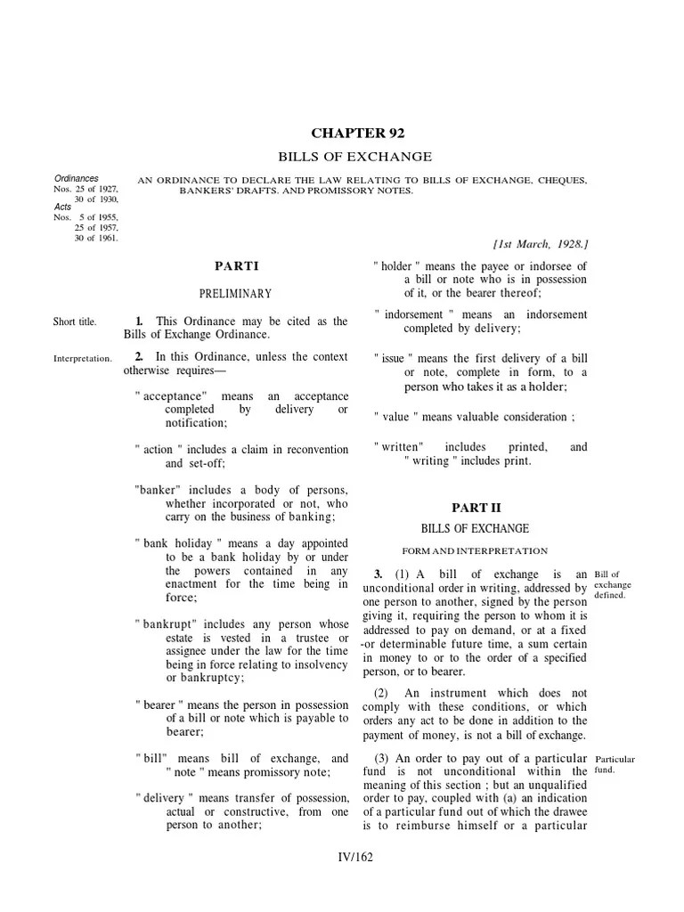 Bill of Exchange.pdf Negotiable Instrument Business Law