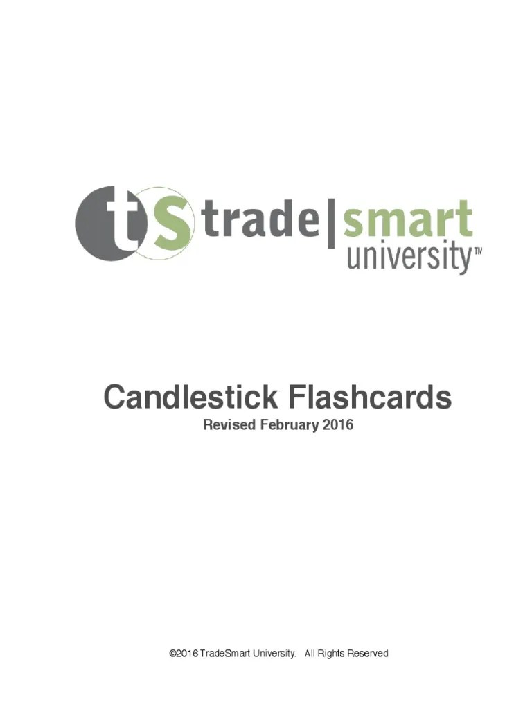 Candlestick Flash Cards TradeSmart PDF Market Trend Financial