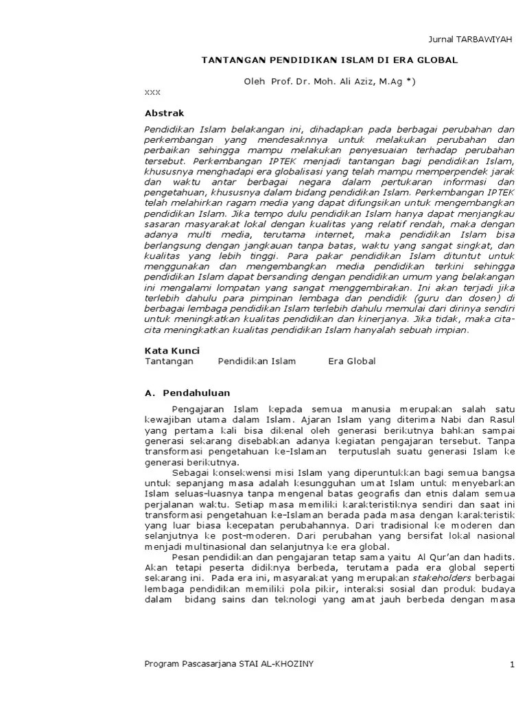 Artikel1TANTANGANPENDIDIKANISLAMDIERAGLOBAL.pdf