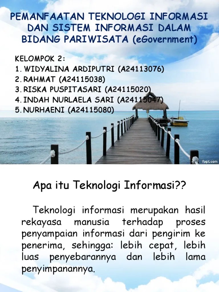 Pemanfaatan Teknologi Informasi Dan Sistem Informasi Dalam Bidang