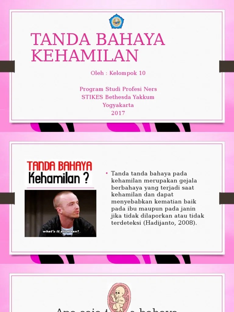 PPT TANDA BAHAYA KEHAMILAN