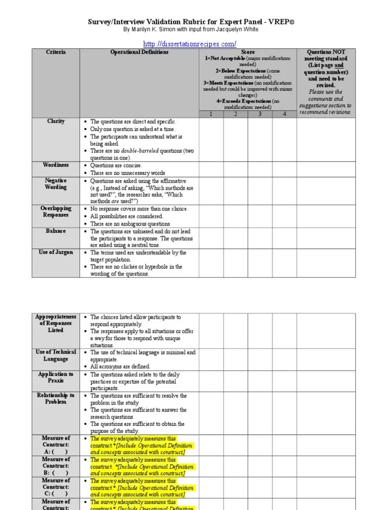 Validation Instrument for PreTest Posttest Validity (Statistics