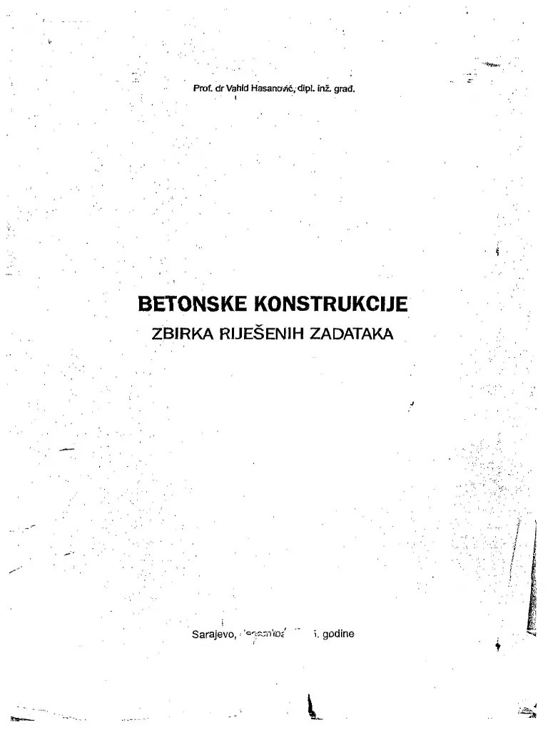 Zbirka zadataka Teorija betonskih konstrukcija 1