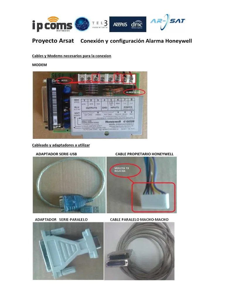 Instructivo Conexión y Configuración Alarma Honeywell v 1.1 | Módem