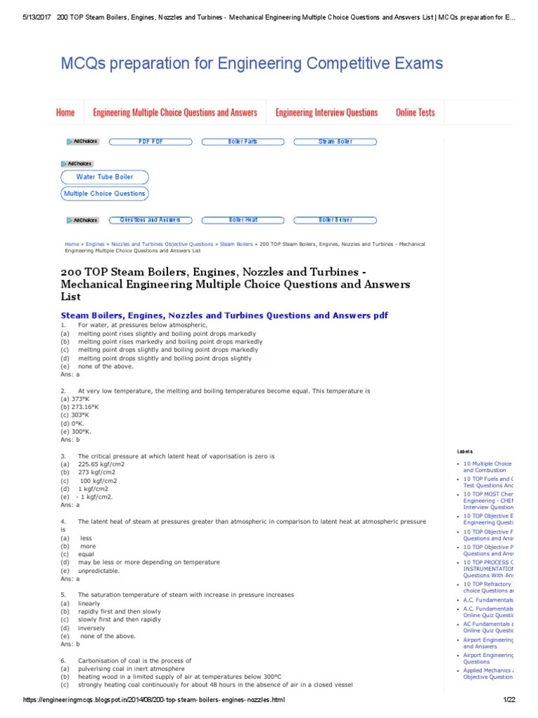 200 TOP Steam Boilers, Engines, Nozzles and Turbines Mechanical