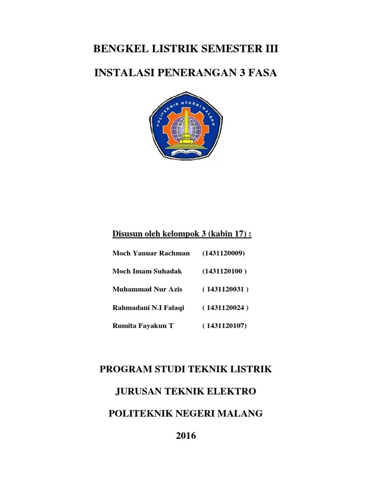 Laporan Penerangan 3 Fasa | PDF