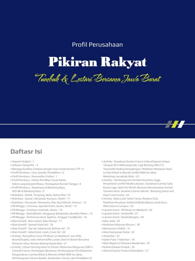 Profil Perusahaan Pikiran Rakyat | PDF