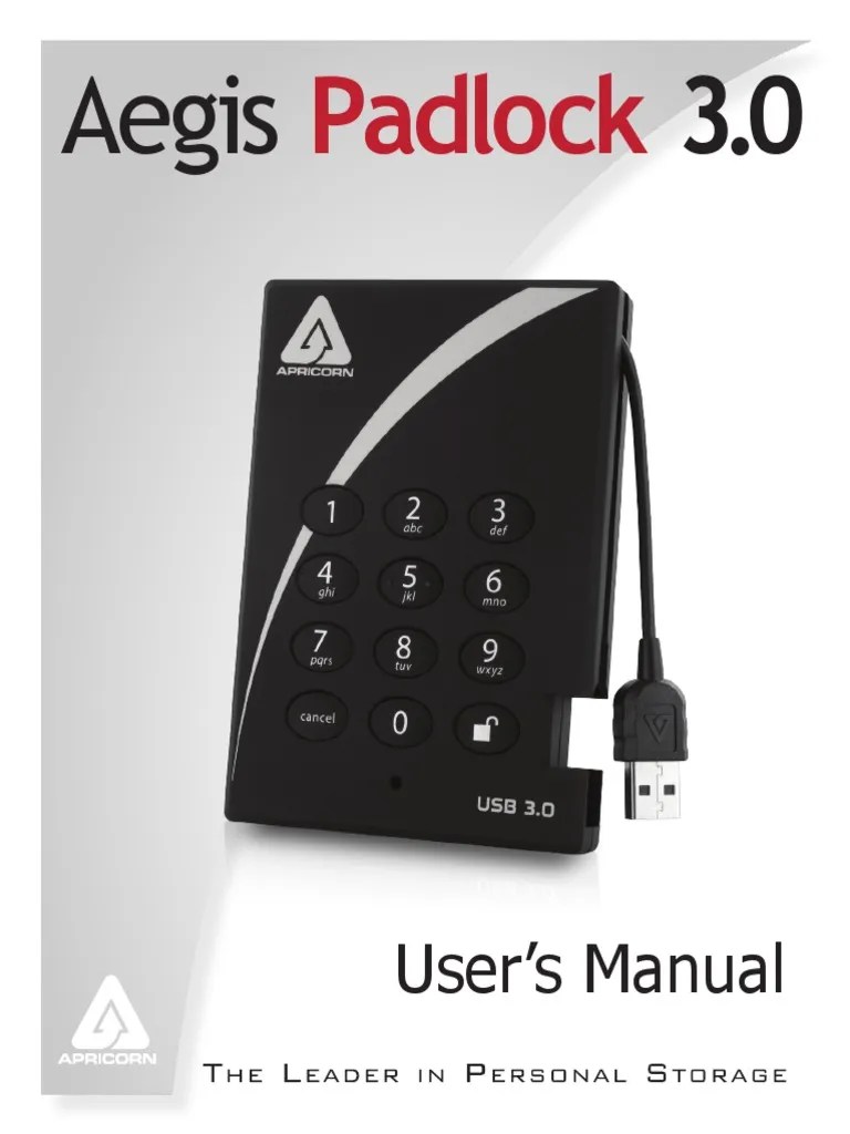 Aegis Padlock 3 Manual Usb Password