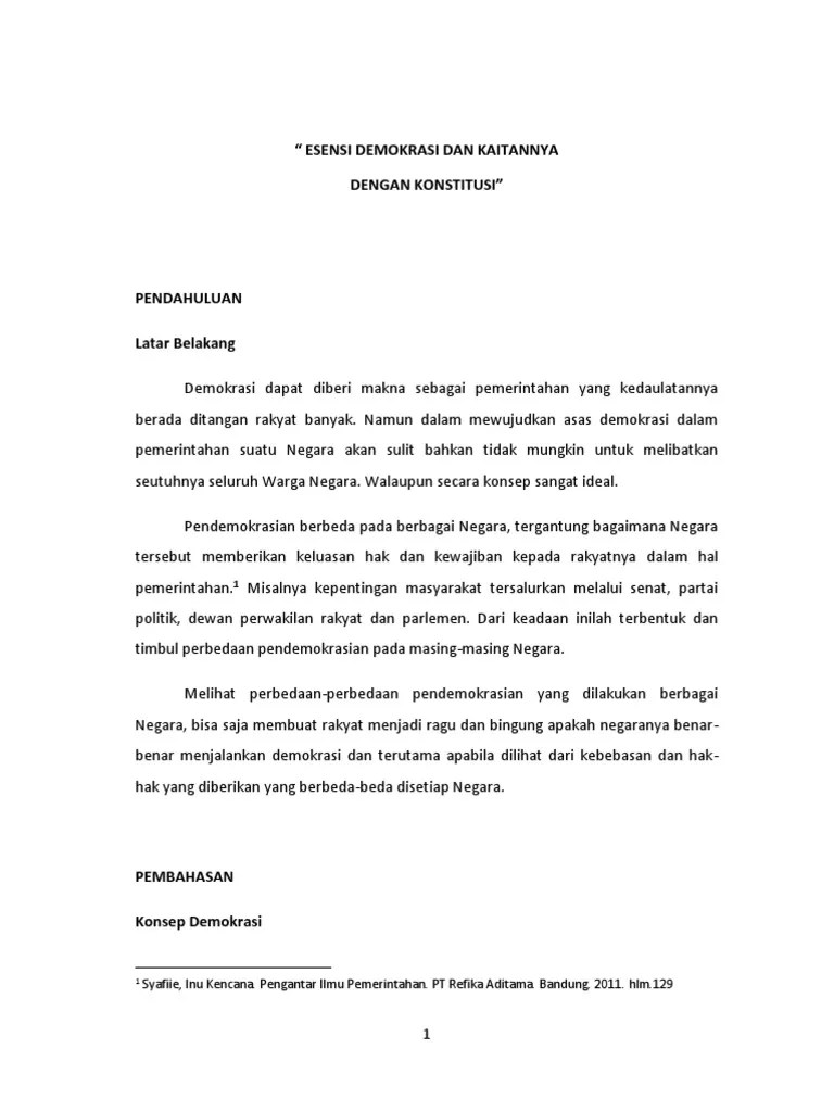 Esensi Demokrasi | PDF