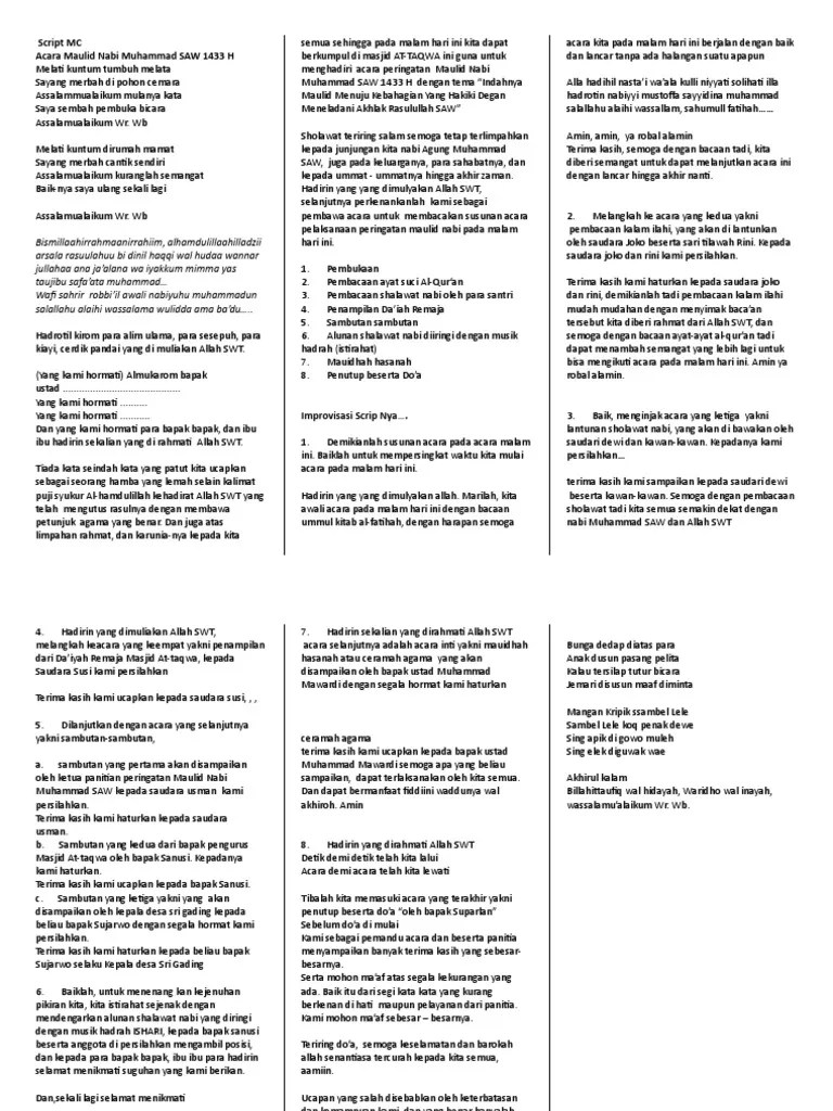 Contoh Pembawa Acara Isra Mi Raj – Berbagai Contoh
