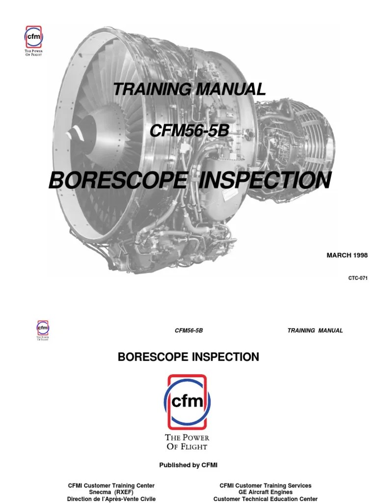 Ctc071 Borescope Inspection Turbine Engines