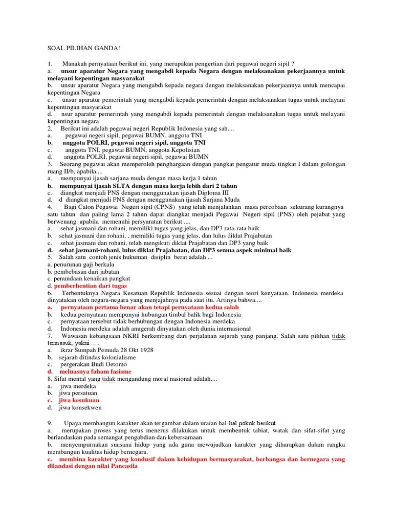 Soal Pilihan Ganda | PDF