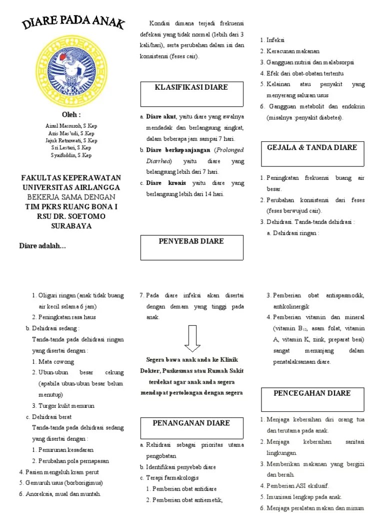 Leaflet Diare Pada Anak