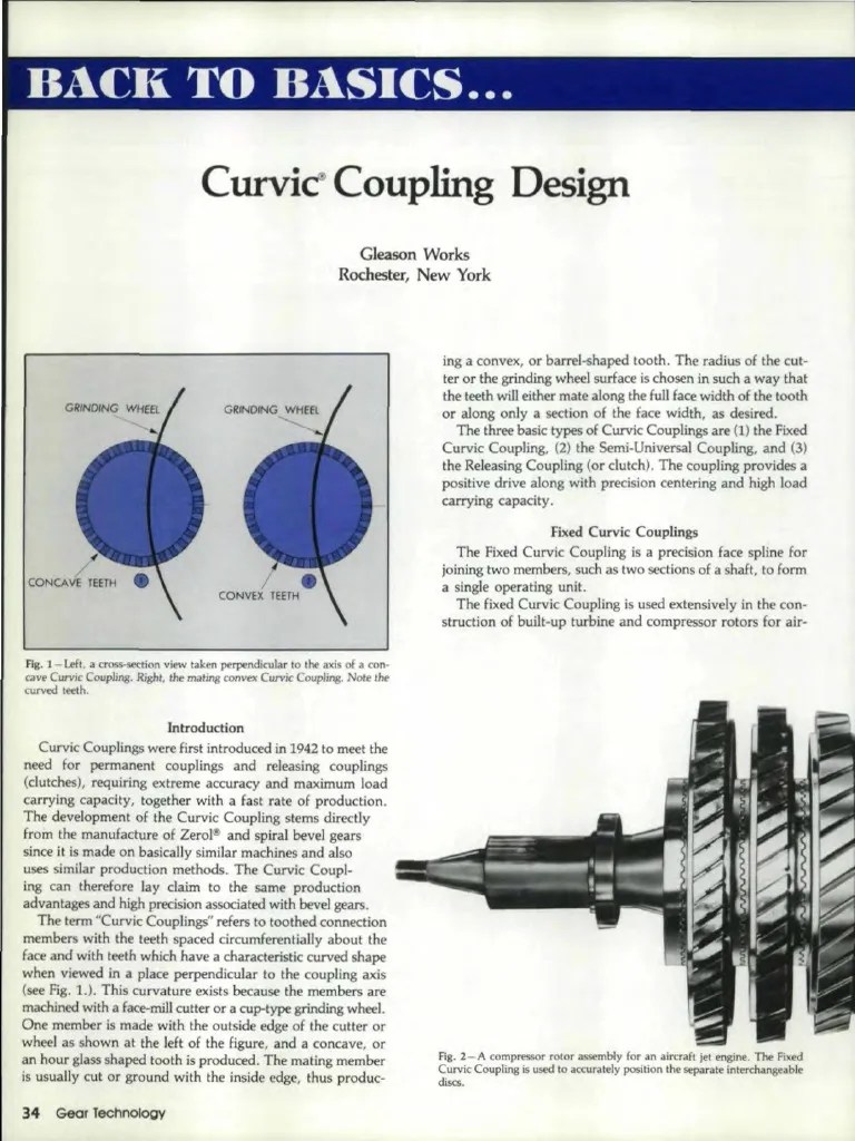 Back to Basics Curvic Coupling Design PDF Gear Clutch