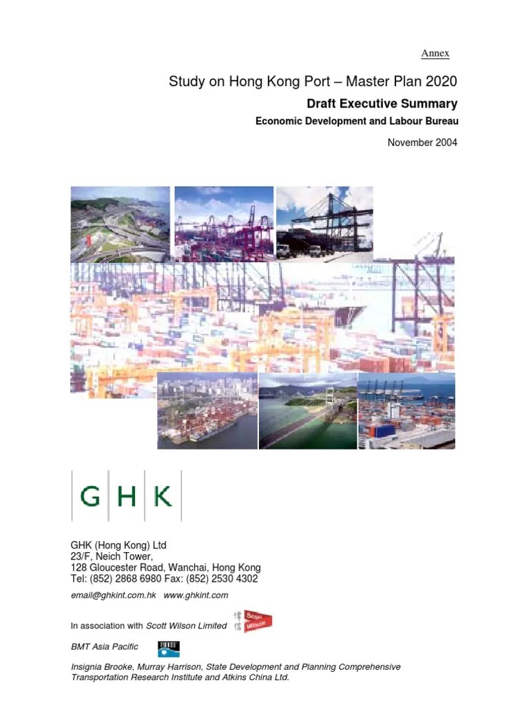 Study on Hong Kong Port Master Plan 2020 Draft Executive Summary