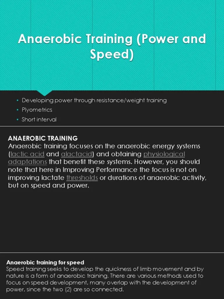 Anaerobic Training PDF Weight Training Strength Training
