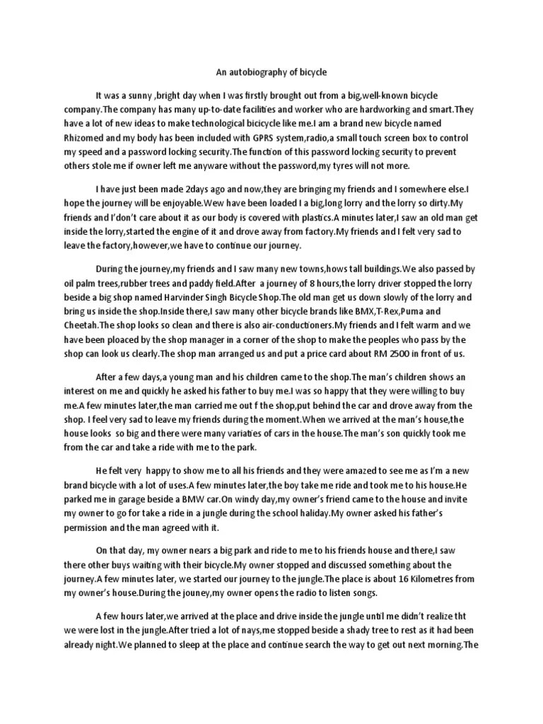 An Autobiography of Bicycle