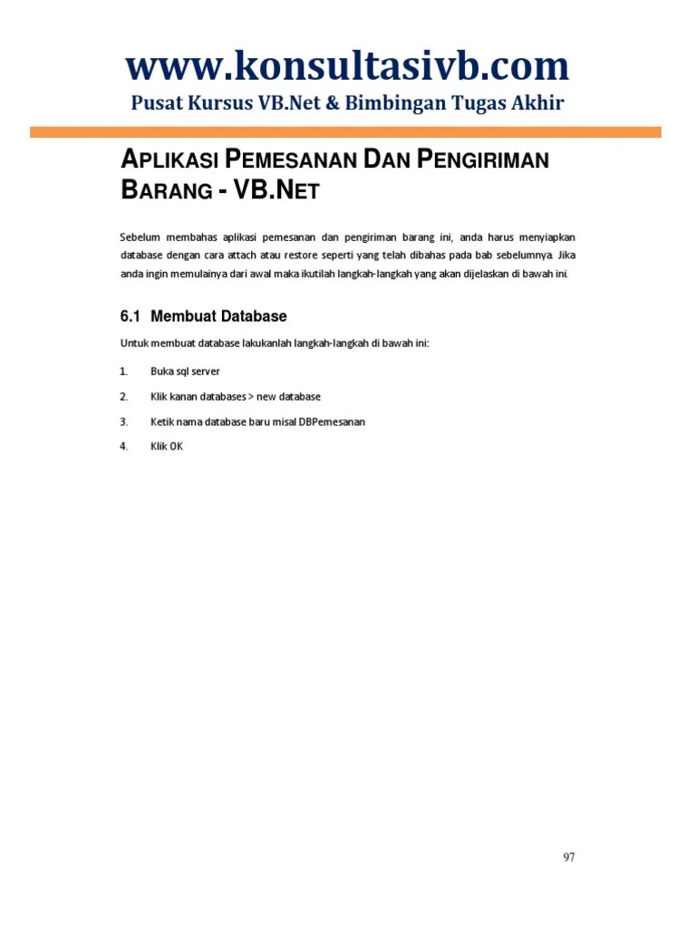 Aplikasi Pemesanan Dan Pengiriman Barang