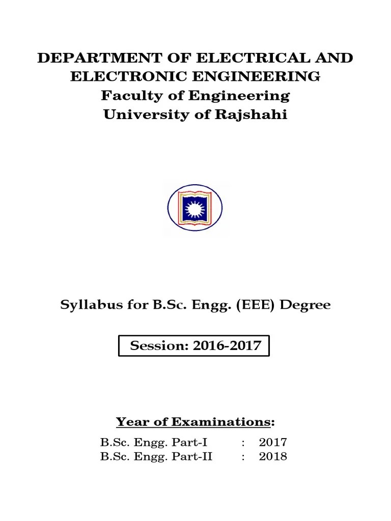 Syllabus BSC EEE 201617, 13.11.2016 New Book PDF Electrical Engineering Grading