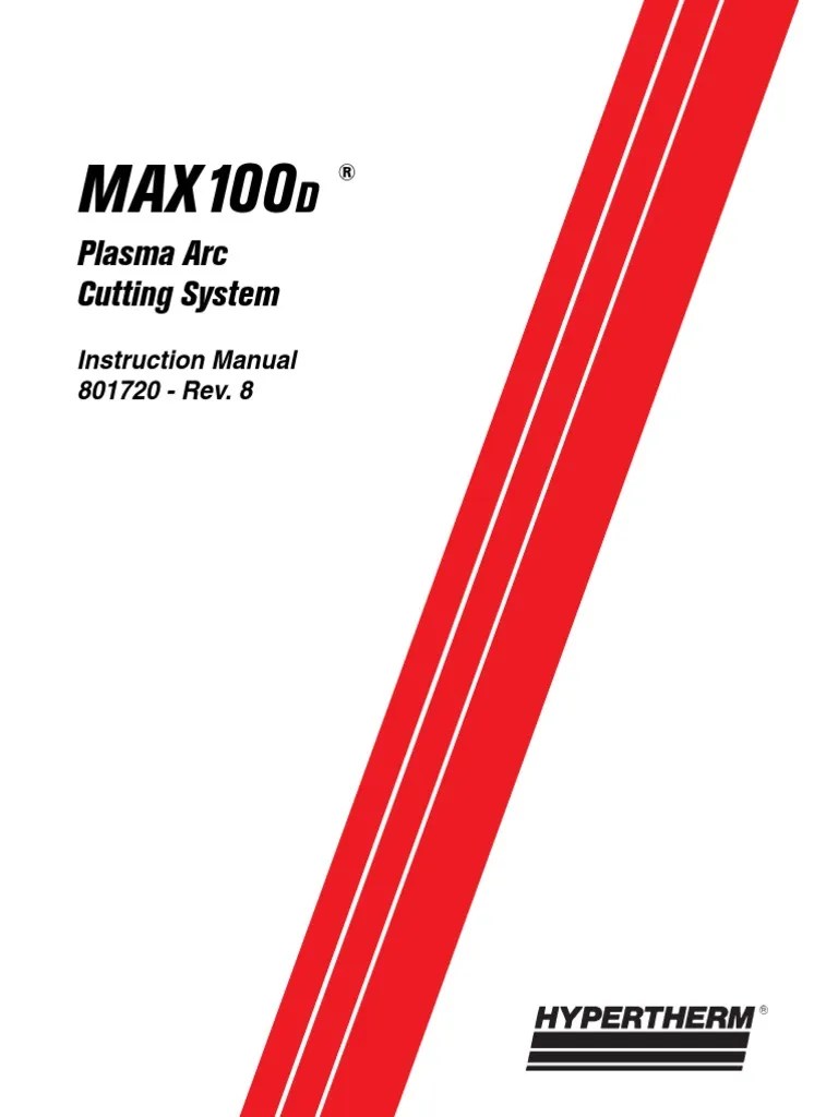 Plasma Arc Cutting System Instruction Manual 801720 Rev. 8 PDF
