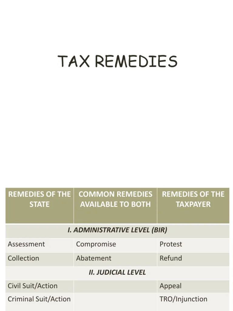 Remedies PDF Tax Refund Statute Of Limitations