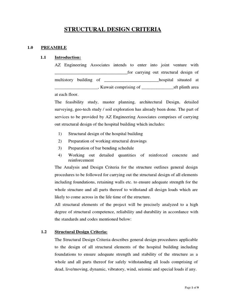 Structural Design Criteria.docx Screw Structural Engineering