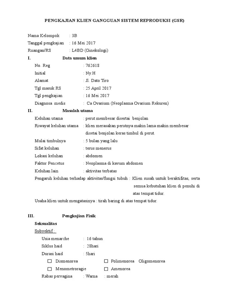 Askep Gangguan Sistem Reproduksi