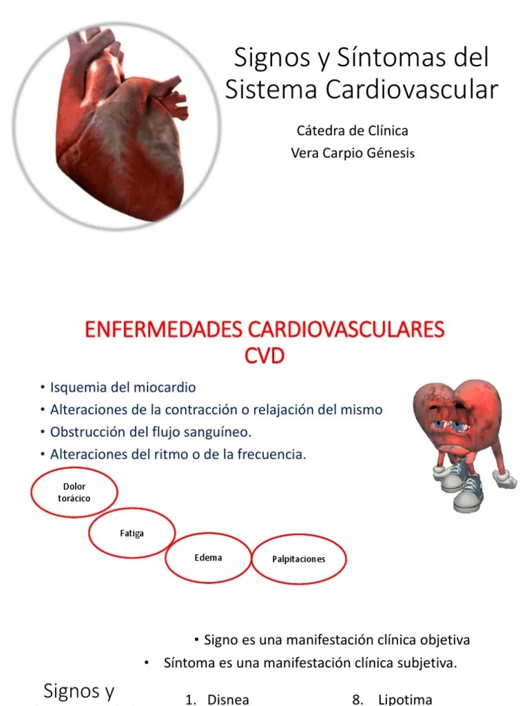 Definitivo Signos y Síntomas Del Sistema Cardiovascular Arritmia