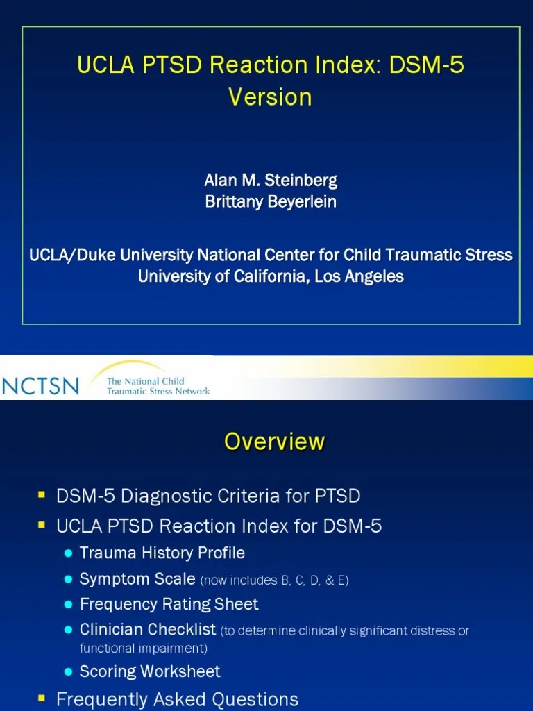 UCLA PTSD Reaction Index DSM5