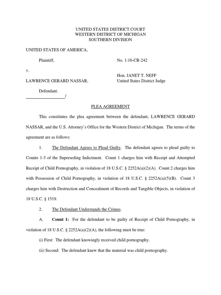 2017621 Plea United States Federal Probation And Supervised Release United States Federal